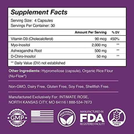 Suplemento Myo-Inositol & D-Chiro Inositol (120 Cápsulas 100% Original)