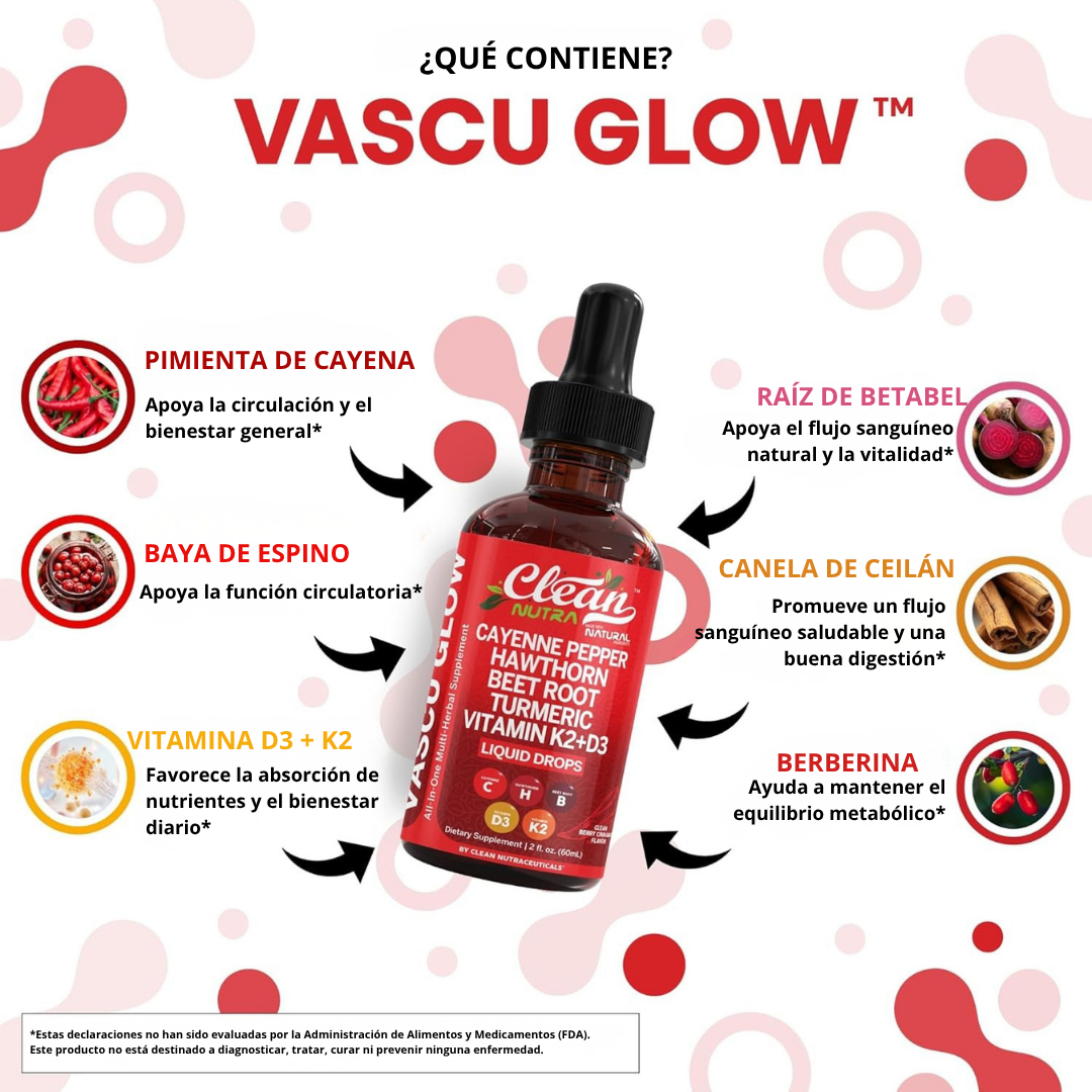 Vascu Glow™ – Potente Apoyo Natural para tu Corazón y Circulación