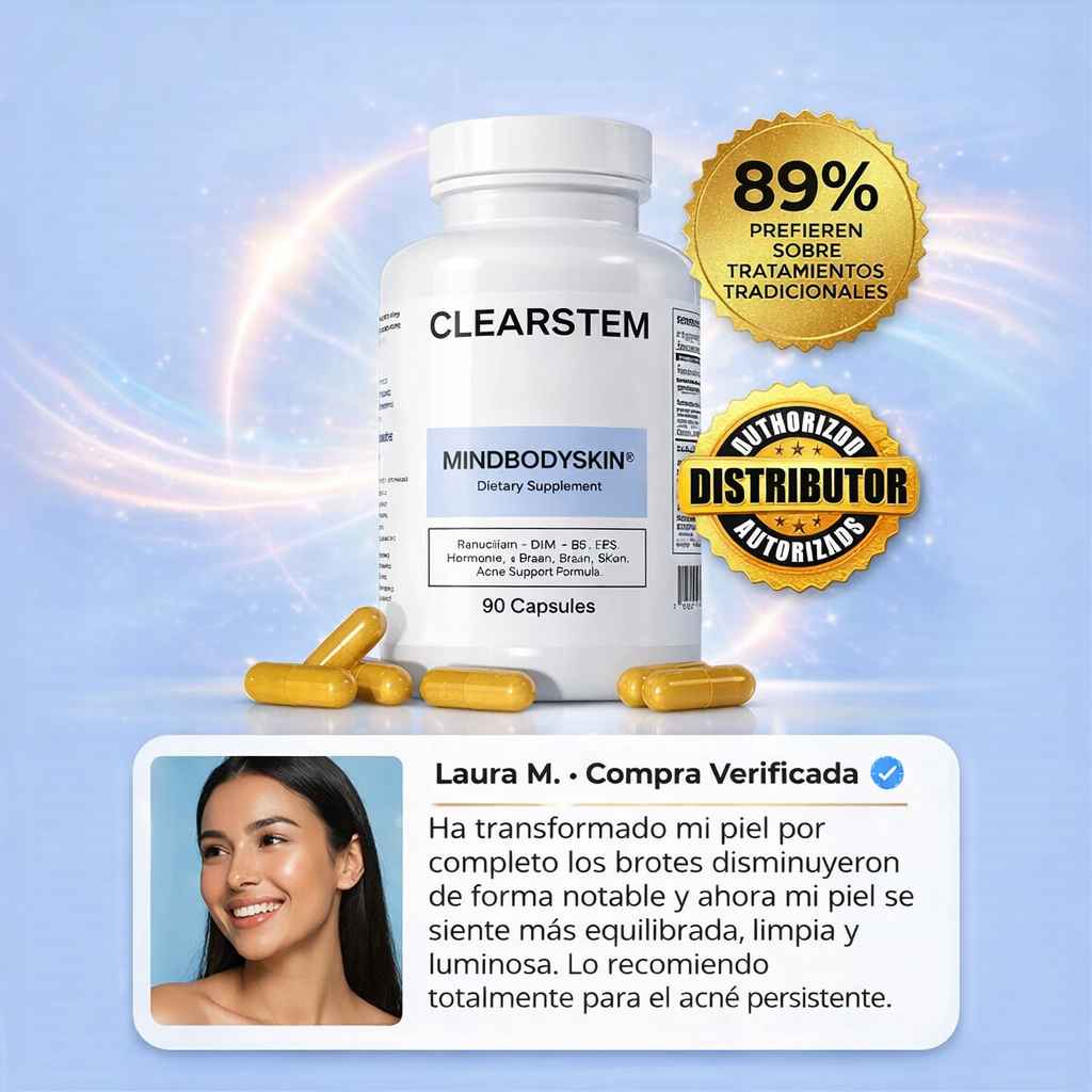 MINDBODYSKIN® Suplemento hormonal para eliminar el acné de raíz
